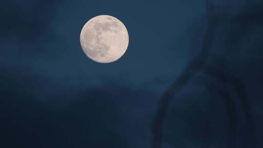 月亮圆月延时摄影