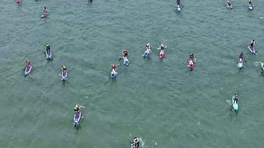 青神岷江段国际桨板赛 (14)高清在线视频素材下载