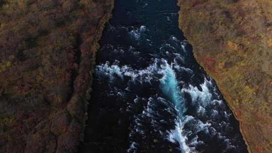 Bruarfoss，瀑布，冰岛，无人机