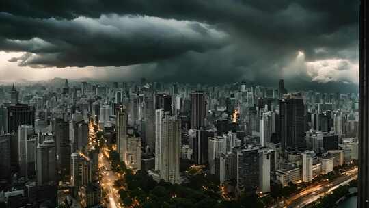 【合集】恶劣天气台风飓风雷电闪电视频素材模板下载