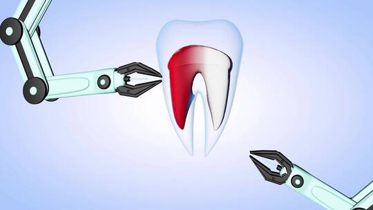 牙齿健康科技感概念动画