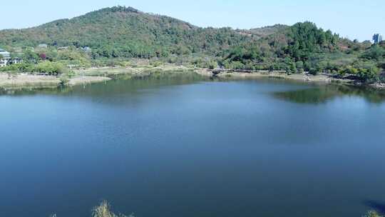 武汉江汉区九峰水库航拍