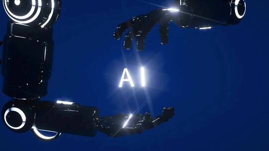 AI机械臂科技感三维概念场景