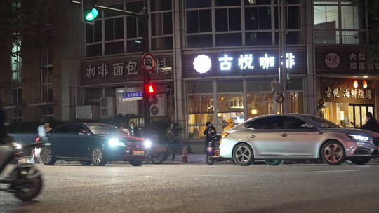 城市街景夜景