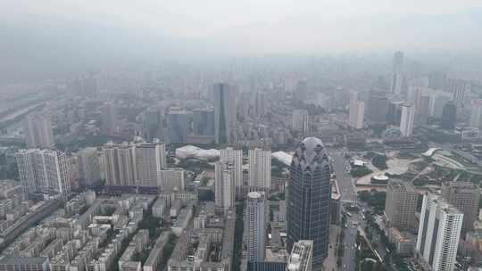 航拍甘肃兰州城市风光城市大景