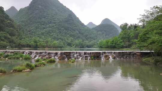 荔波小七孔桥航拍视频素材模板下载