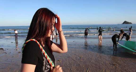 女性 亚洲女性 海边 沿海 大鹏半岛