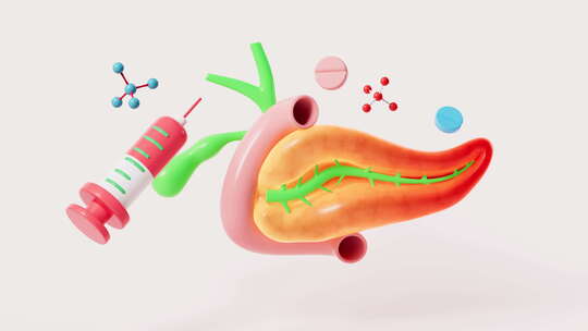 人类胰腺炎胆囊内脏器官与药物治疗动画