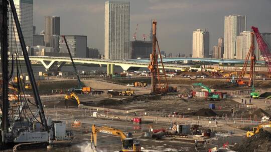 城市建设施工工地航拍