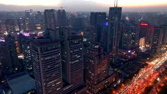 西安城市建筑夜景