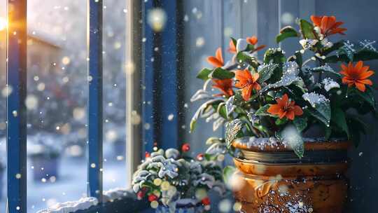 各种唯美冬天风景 寒冷冰冻温馨温暖治愈