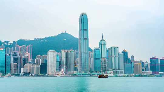 香港国际金融中心IFC日景固定延时