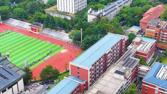 湖南大学学校校园风景航拍长沙岳麓区城市地