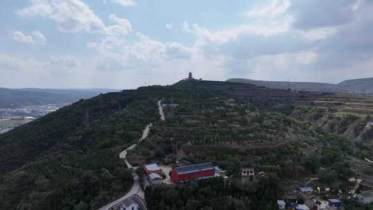 甘肃定西西岩山慧源寺航拍