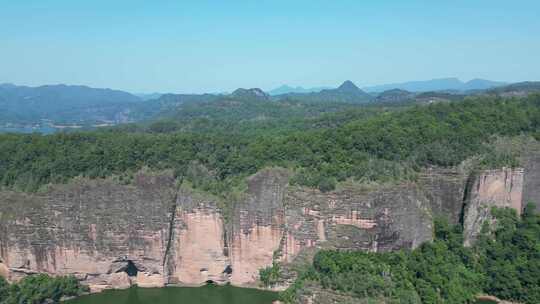 福建泰宁大金湖景区大金湖大赤壁航拍