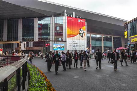 2023第六届中国进口博览会人流延时摄影