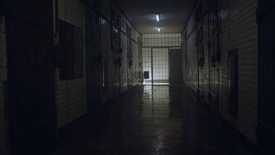 监狱的走廊视频素材模板下载