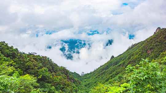 湖南郴州宜章莽山五指峰雨后云海