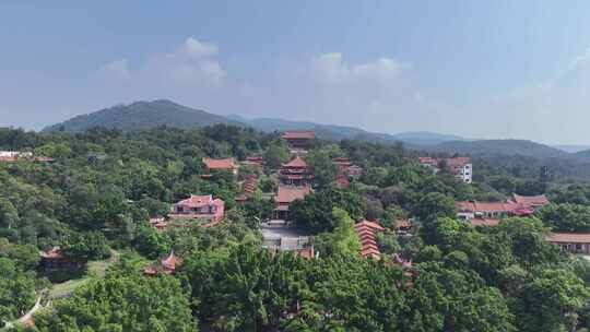 福建泉州东岳行宫少林寺航拍