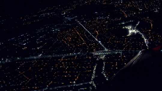 航拍城市的夜空