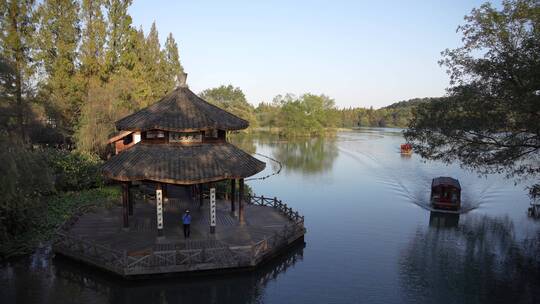 杭州西湖十景茅家埠水乡风景