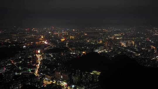 广东惠州夜景航拍视频素材模板下载
