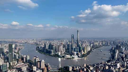 4K上海外滩金融城航拍合集