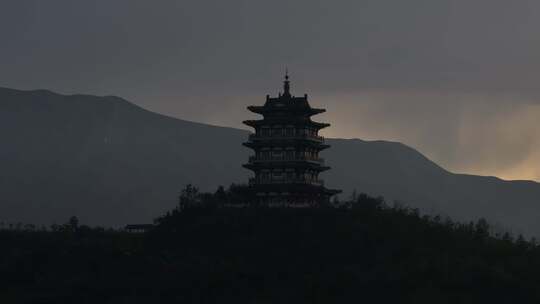 日出 朝阳 朝霞 霞光万丈 乐都