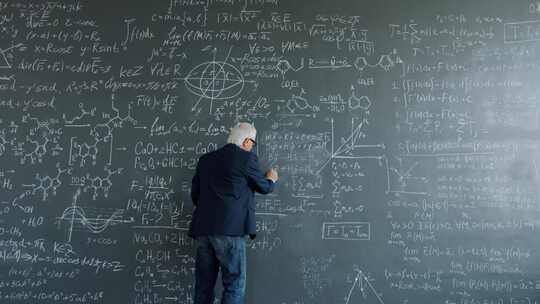 科学，黑板，方程式，教授