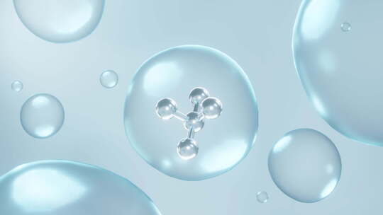 3d液体分子气泡
