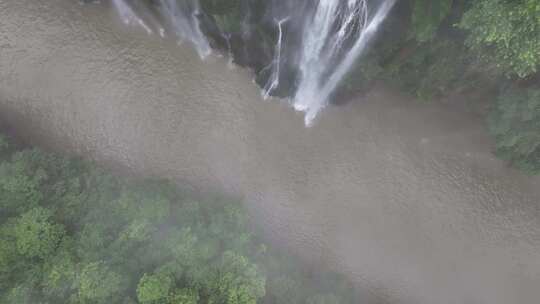 马岭河峡谷瀑布群航拍