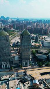 竖屏航拍桂林新区城市多镜头2022新