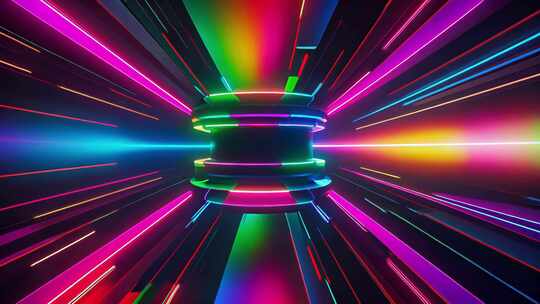 科技感未来隧道空间