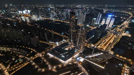 南京建邺区河西新城青奥会议中心夜景