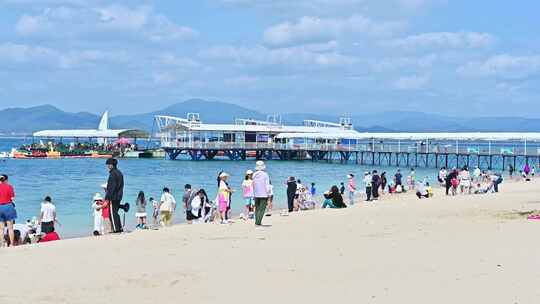 海南三亚西岛风景区游客旅游治愈唯美镜头