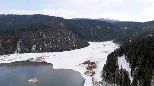 「有版权」航拍普达措国家公园雪景合集4K-1