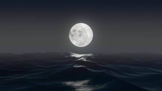 海洋上的月亮