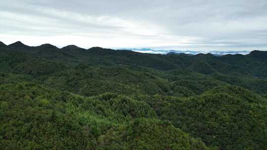 广元龙神阁及望远山绵延群山秀丽中华