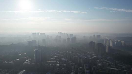 垫江航拍 垫江城市大景 县城航拍 高楼林立