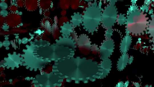 齿轮3D渲染动态画面