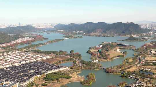 杭州湘湖风景航拍