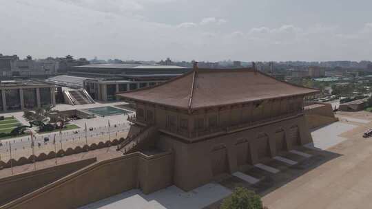 大明宫丹凤门航拍全景素材