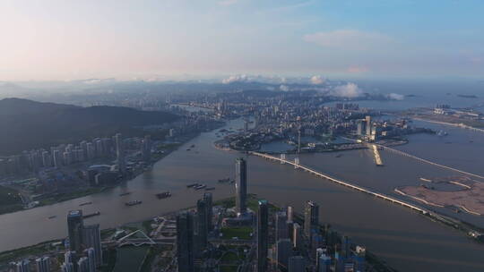 大湾区珠海澳门横琴粤澳深度合作区航拍