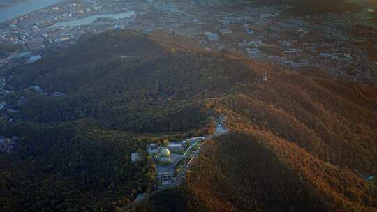 长沙岳麓山自然风光航拍