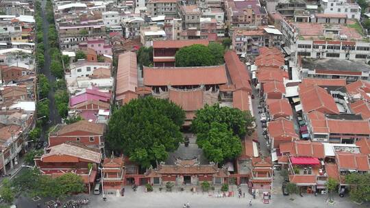 航拍福建泉州古城承天寺历史文化古建筑