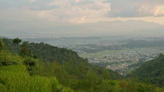 加德满都，尼泊尔，山，草