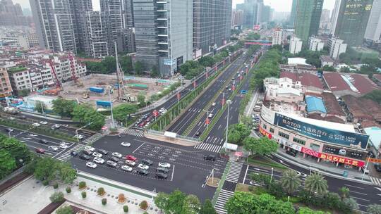 佛山禅城区城市交通建筑航拍