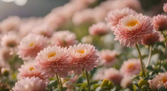 菊花特写秋菊花海花朵花丛向日葵鲜花盛开