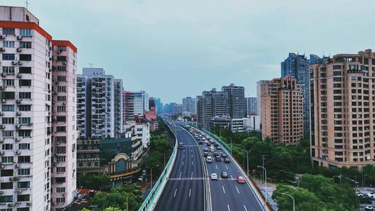 曹宝路沪闵高架路航拍