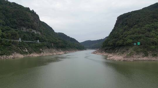 重庆北碚温塘峡风景区自然景观航拍